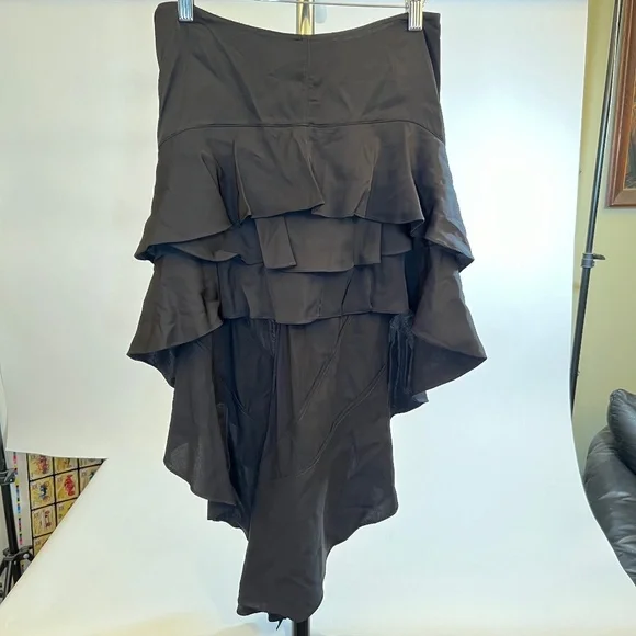 Zara Women Black Layered One Shoulder Dress Size Small - Picture 1 of 13